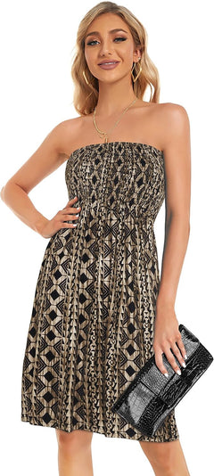 Summer Dresses for Women Beach Coverups Strapless Casual Sleeveless Sundress 2026