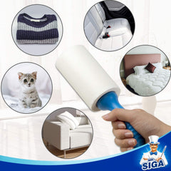 Extra Sticky Lint Roller Pet Hair Remover with Easy Tear Sheets, 450 Sheets in Total, 5-Pack, Blue