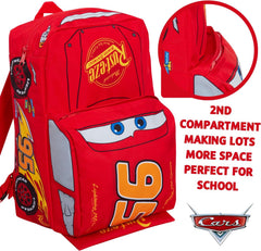 Cars 3D Backpack Kids Lightning Mcqueen School Nursery Lunch Bag Rucksack Red 95