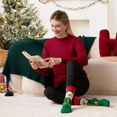 Festive  12 Pairs Christmas Crew Socks for Women - Perfect Holiday & Birthday Gift!