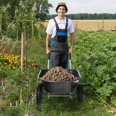 2-Wheeled Wheelbarrow with Pneumatic Tires and Handle