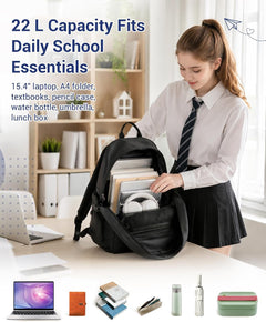 Backpack School Bag for Girls Boys Teenage College Students, Rucksack for Men Women, Large and Lightweight Travel Backpack 22L
