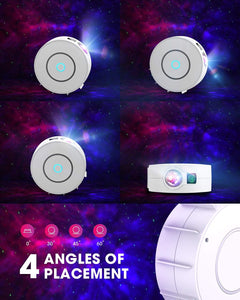 LED Wifi Galaxy Projector, Smart Night Light Kids Adults 3D Star Projector Light with RGB Adjustment/Voice Control/Wifi/Timer Compatible Alexa Google Assistant for Room Decor