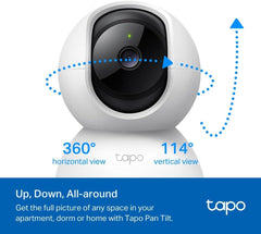 C210 2K 3MP Pan/Tilt Indoor House Security Camera, Wifi Camera, No Monthly Fee, AI Detection, Baby Camera Monitor, Pet Camera, Dog Camera, 360° View, Night Vision, Works with Alexa & Google