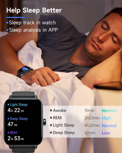 Smart Watch for Men Women Alexa Built-In, IP68 Waterproof Swimming, 1.8" Fitness Watch with Answer&Make Call/Heart Rate/Step Counter/Sleep Tracker/100 Sports, Compatible Android Ios