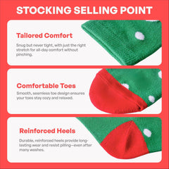 Festive  12 Pairs Christmas Crew Socks for Women - Perfect Holiday & Birthday Gift!