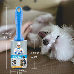 Extra Sticky Lint Roller Pet Hair Remover with Easy Tear Sheets, 450 Sheets in Total, 5-Pack, Blue