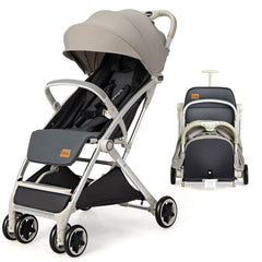 Folding Pushchair with Adjustable Backrest and Footrest