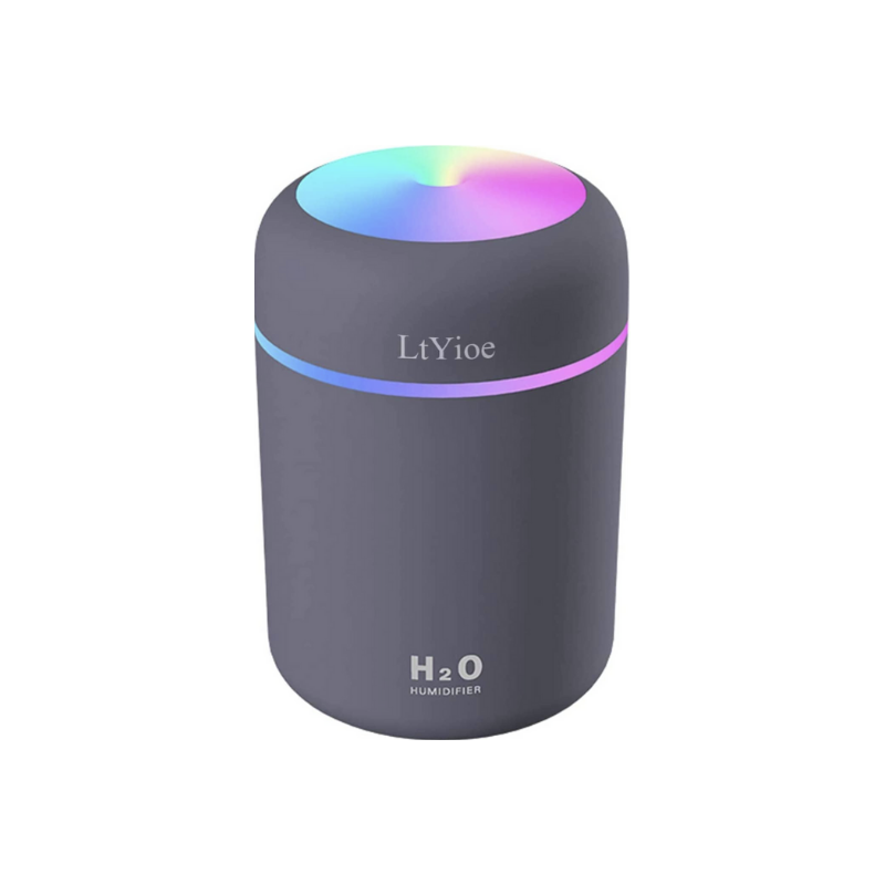 Humidifier Portable Mini Humidifiers for Bedroom, Personal Desktop Air Humidifier with Colorful Cycling Light, 2 Mist Modes and Auto Shut-Off, Super Quite for Office Home Car(Navy Black)