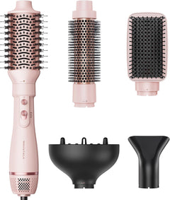 Hair Dryer Brush, 5-In-1 Hot Air Brush Set AIR SCULPT, Multi Hair Styler with Diffuser for Drying and Styling Volumizing Curling Sleeking in One Step, Ceramic Coating, 3 Temperatures, UK Plug