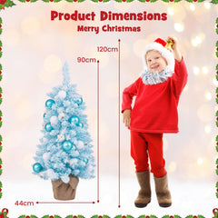 90 CM Artificial Mini Christmas Tree with 12 Natural Cotton Balls