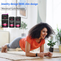 Slim Fitness Tracker - Monitor Blood Oxygen, Blood Pressure, Heart Rate & Sleep - Waterproof Activity Watch with Step Tracker & Pedometer for Men & Women