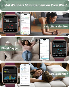 Stylish Smart Watch for Women - Alexa Built-In, HD Display, Heart Rate & Sleep Tracker, 120 Sports Modes, 3ATM Waterproof, Compatible with iPhone & Android