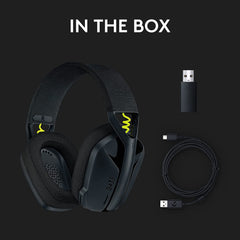 G435 LIGHTSPEED & Bluetooth Wireless Gaming Headset, Ultra Lightweight 165G Over-Ear Headphones, Built-In Mics, 18H Battery, Compatible with PC, PS4, PS5, Nintendo Switch & Switch 2 - Black