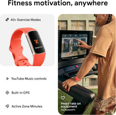 Google  Charge 6 Activity Tracker with 6-Months Premium Membership Included, 7 Days Battery Life and Google Wallet and Google Maps