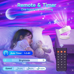 Galaxy Projector - Stunning Star & Moon Light Show with 16 Colors, Bluetooth & Remote Control, Perfect Christmas Gift for Kids & Adults