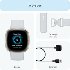 Google  Sense 2 Smartwatch - Advanced Health & Fitness Tracker with Built-In GPS, 6-Day Battery Life, Compatible with iOS & Android