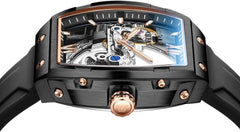 Watch for Men Automatic Mechanical Luxury Dress Tourbillon Stainless Steel Waterproof Wrist Watches Date