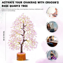 Enchanting Rose Quartz Crystal Tree - Perfect Pink Home Decor & Healing Gift for Women, Sisters, and New Home Celebrations