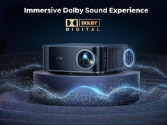 X9 4K Smart Home Projector, 1600 ANSI High Brightness, Compatible with Netflix, 2 * 18W Surroun Dolby Audio, ARC, FHD 1080P HDR10, Auto Focus, Keystone, Wifi 6 Bluetooth Home Cinema Projector