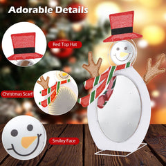 Pre-Lit Snowman with 2 Infinity Tunnel Lights and Top Hat