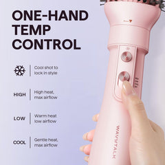 Hair Dryer Brush, 5-In-1 Hot Air Brush Set AIR SCULPT, Multi Hair Styler with Diffuser for Drying and Styling Volumizing Curling Sleeking in One Step, Ceramic Coating, 3 Temperatures, UK Plug