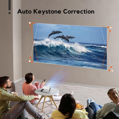 O1 Mini Projector for Bedroom 1080P Supported Auto Keystone 15000LM | 2026 Upgraded Portable Projector for Outdoor, 360° Rotating, 50% Zoom, Compatible with Ios/Android/Tv Stick/Hdmi/Usb/Switch