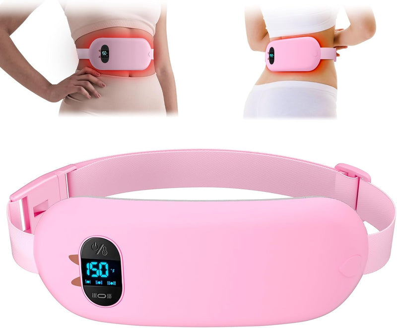 Upgraded Electric Heat Pad for Period Pain Relief - 6 Massage Modes & Fast Heating for Lower Back Cramp - Perfect Gift for Women & Girls This Christmas!