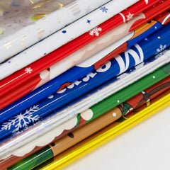 42 Pcs Christmas Drawstring Gift Bags - 10 Festive Designs in 5 Sizes for Perfect Holiday Wrapping