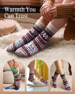 Cozy Christmas Socks for Women - Perfect Gifts for Mum, Grandma, Daughter, and Sister - Thermal Winter Stocking Fillers