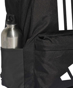 Adidas Unisex Classic Three Stripes Back to School Backpack, Black/White, One Size