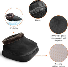 2-in-1 Shiatsu Foot & Back Massager with Heat - Ultimate Kneading Comfort for Feet & Back, Perfect Gift for Men & Women