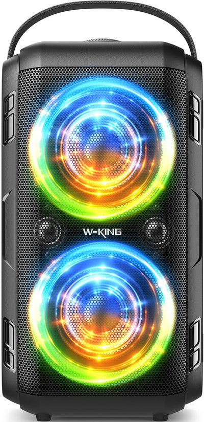 180W Bluetooth Speaker - Powerful 80W Super Bass, 105dB Sound, Portable Outdoor Party Speaker with Lights, IPX5 Waterproof, 24H Battery, U-Disk, TF Card, AUX, EQ