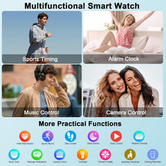 Men's Smart Watch with GPS - 2.06" HD Military Fitness Tracker, Call Function, Heart Rate & Sleep Monitor, 100+ Sports Modes, Waterproof for Android & iOS