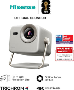 Hisense 4K Laser Projector M2TUK Pro, up to 200''Size, Triple Laser, Dolby Vision, HDR10, IMAX Enhanced, DTS Virtual:X, Dolby Audio and VIDAA OS, and Netflix, Youtube, Disney+