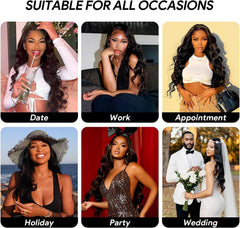 Body Wave Human Hair Wig 180% Density 13X4 Lace Front Wigs Human Hair Wig for Women, Brazilian Virgin Human Hair with Baby Hair Pre Plucked Natural Hairline Natural Color 16 Inch
