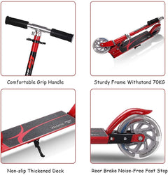 Kids Aluminum Folding Stunt Scooter with LED Wheels
