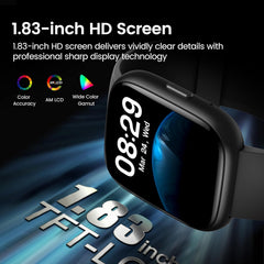 Revolutionary Smart Watch with Alexa, 1.83" HD Display, Bluetooth Calling, Heart Rate & Sleep Monitor, 110+ Sports Modes, IP68 Waterproof Fitness Tracker for Android & iOS