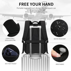 Black Backpack for Men, School Backpack for Boy Teens | 15.6 Inch Laptop Back Pack with Reinforced Straps