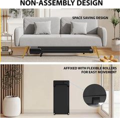 Under Desk Treadmill with Incline Remote Control 4 in 1 Walking Running Pad Machine Adjustable Speeds LED Display for Home or Office B1S