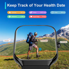 Smart Watch for Men Women Answer/Make Calls, 1.96" HD Fitness Watch with Heart Rate Monitor Sleep Monitor, 113+ Sports Activity Trackers with Step Counter, IP68 Waterproof, Smartwatch for Android/Ios