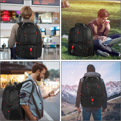 Travel Laptop Backpack Large, 17.3 Inch Backpack 50L School Bag Water Resistant, Work Computer Rucksack for Men anti Theft TSA, Laptop Bags for School College Business