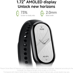 Smart Band 10 - Ultimate Fitness Tracker with 1.72" AMOLED Display, 21-Day Battery Life, 150 Sports Modes, Sleep Monitoring & 5ATM Waterproof - Compatible with Android & iOS