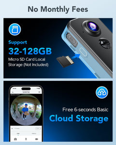Video Doorbell Camera Wireless, 2K HD Smart Door Bell Camera Head-To-Toe View, Battery Operated, PIR Motion Detection, Night Vision, 2-Way Audio, SD Card & Cloud Storage, Works with Alexa
