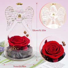 Eternal Rose Gift - Preserved Real Rose in Glass for Women, Perfect Birthday, Anniversary, and Valentine's Day Gift for Mum, Girlfriend, or Wife