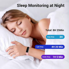 Waterproof Fitness Tracker with Sleep Monitor, Step & Calorie Counter - Perfect for Active Men & Women!