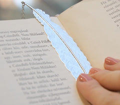 Elegant Silver Feather Bookmark with Butterfly Charm – Perfect Christmas Gift for Women, Moms & Teachers – Ideal for Book Lovers, Stocking Stuffers & Secret Santa – Beautifully Gift Boxed