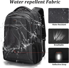 Travel Laptop Backpack, Work Bag Laptop Bag with USB Charging Port, anti Theft Business Backpack, College School Rucksack for Men and Women, Fits 17 Inch, Black