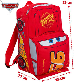 Cars 3D Backpack Kids Lightning Mcqueen School Nursery Lunch Bag Rucksack Red 95