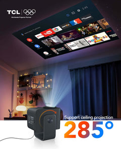 C1 Portable Projector for Home Cinema & Bedroom, Native 1080P 4K Supported Mini Projector, Licensed Google TV & Netflix, Wifi, Bluetooth, Auto Focus Smart Projector